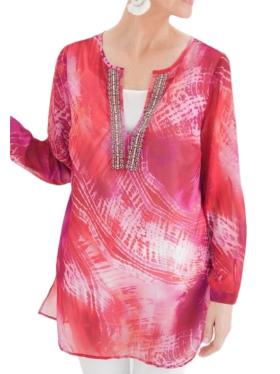 Chico's Tops - 01. WOMENS CHICO’S 2/L DETAIL TOP